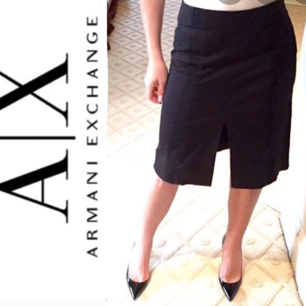 Armani exchange pencil skirt with slits